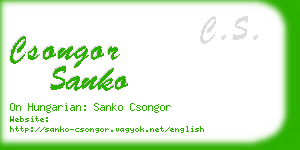 csongor sanko business card
